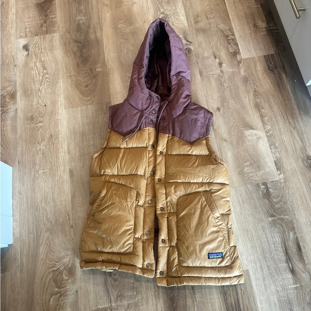 Patagonia Brown and Purple Puffer Vest